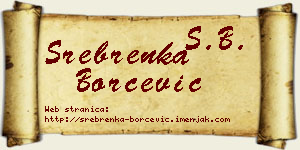 Srebrenka Borčević vizit kartica